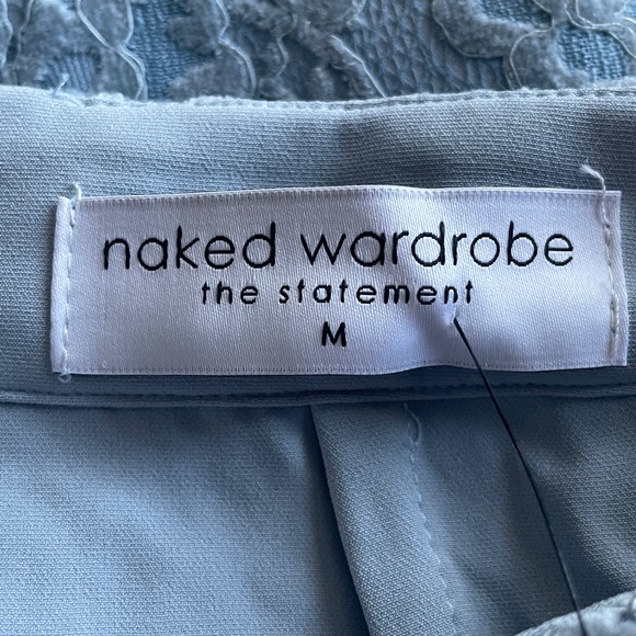 New Naked Wardrobe Women Blue High Mini Skirt Size Medium - Picture 9 of 11